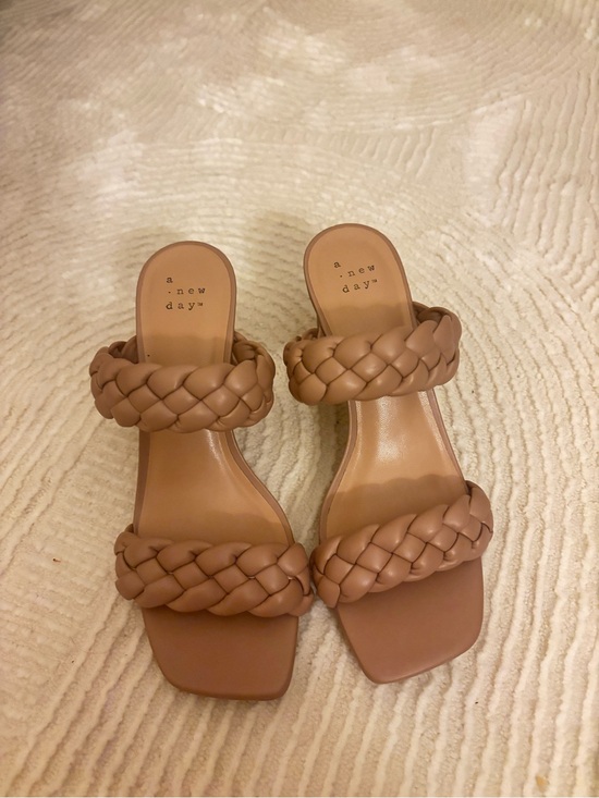 a new day Shoes - A New Day Braided Tan Slide Mules